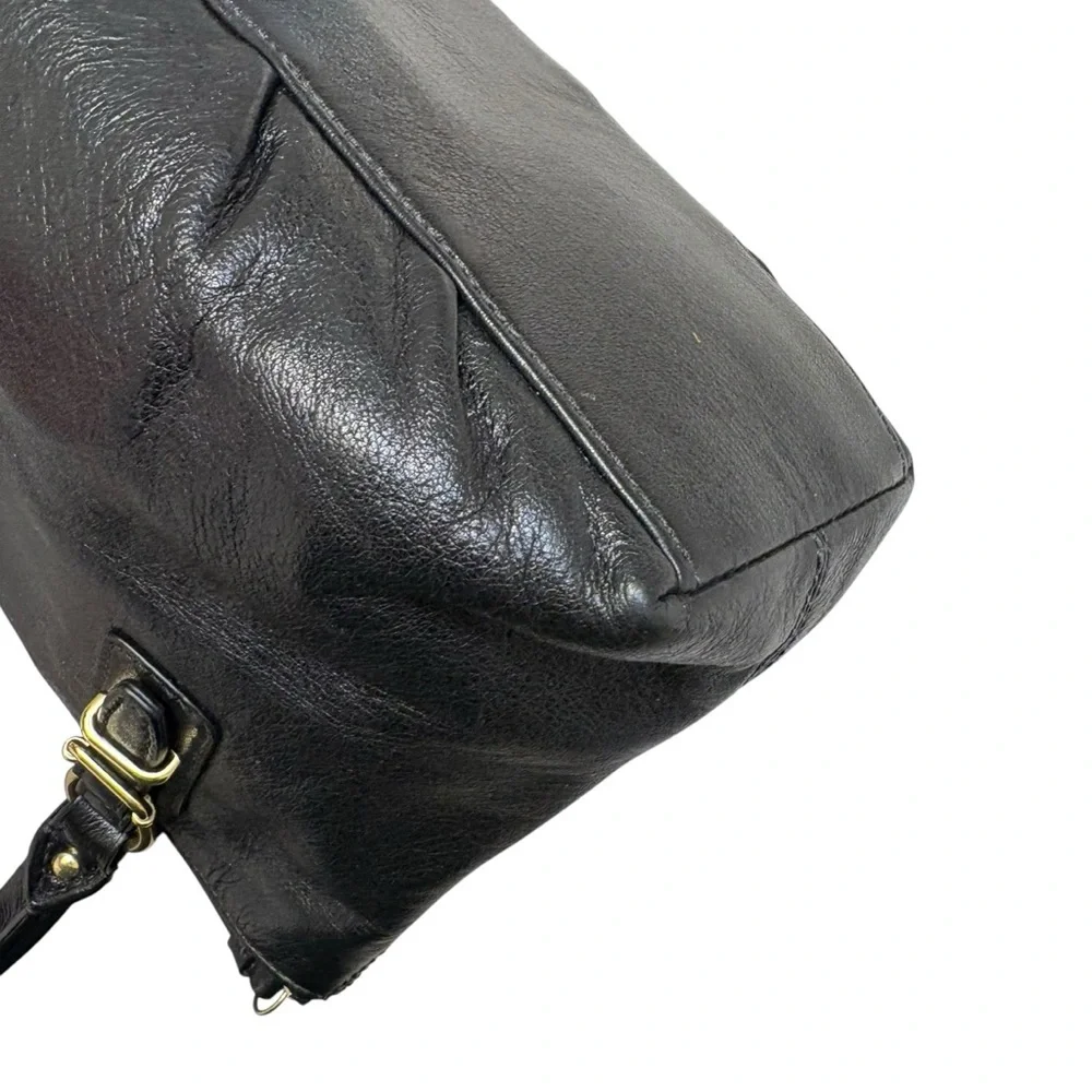 Coach black leather small Madison satchel